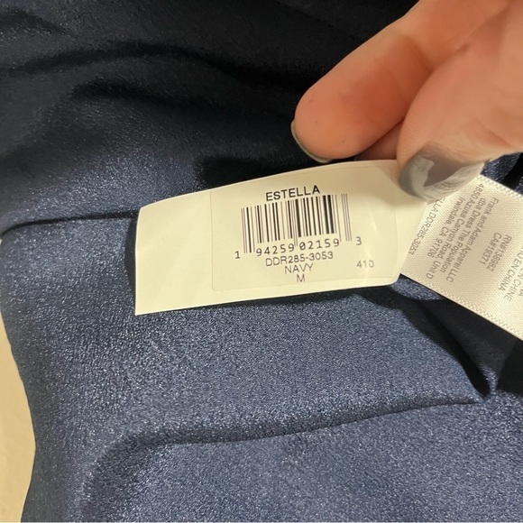 Dress The Population Estella Dress Leg  Slit Size Medium Blue Sweetheart Neck - Picture 9 of 9